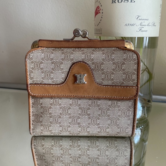 VINTAGE Celine Macadam Short Wallet  Made in Italy - Picture 1 of 14